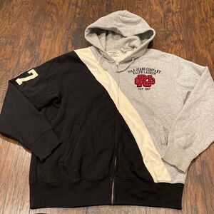 Polo Jeans Co Ralph Lauren Ringer full zip fleece lined hoodie size L EUC RUGBY